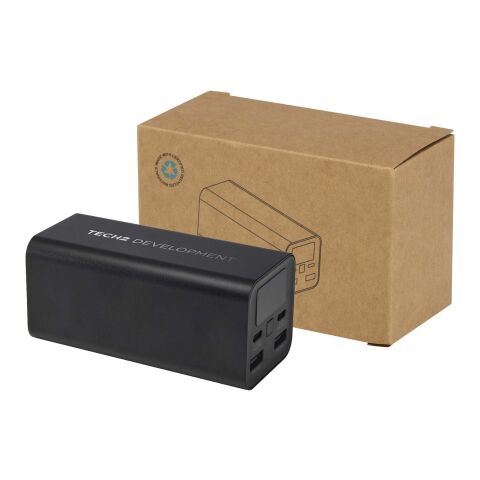 Acamar 70 W 20.000 mAh Laptop Powerbank aus recyceltem Aluminium Standard | schwarz | ohne Werbeanbringung | Nicht verfügbar | Nicht verfügbar