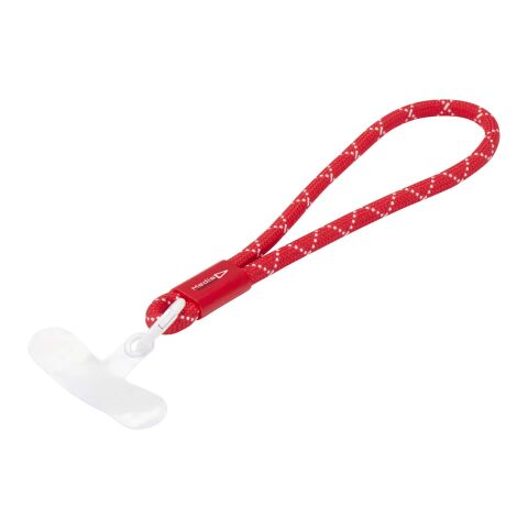 Werbeartikel Arich Smartphone Armband aus recyceltem Kunststoff – rot – mit Logo bedruckt