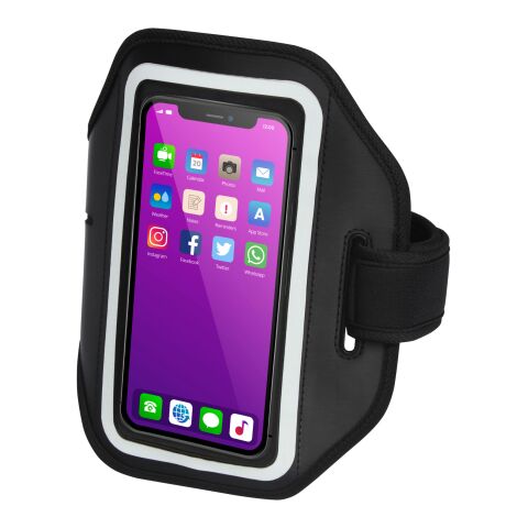 Haile reflektierendes Smartphone Armband mit transparenter Abdeckung Standard | schwarz | ohne Werbeanbringung | Nicht verfügbar | Nicht verfügbar
