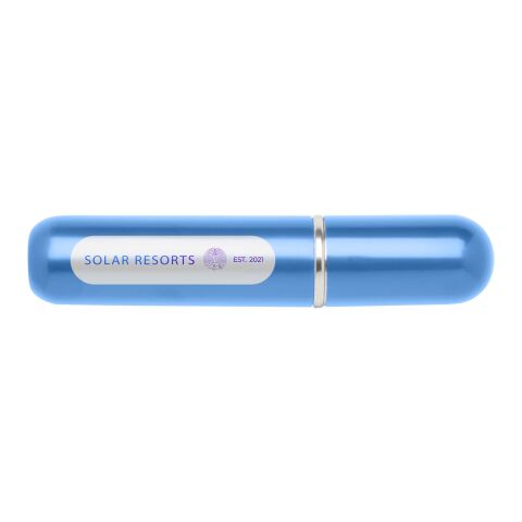 Werbeartikel Filla 5 ml tragbare nachfüllbare Parfümflasche – blau – mit Logo bedruckt