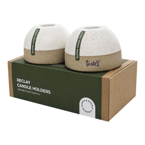 Originalhome ReCllay Kerzenständer Set weiss