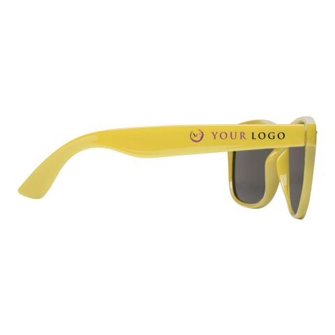 48h Express-Druck Werbeartikel Sun Ray rPET Sonnenbrille – gelb – mit Logo bedruckt
