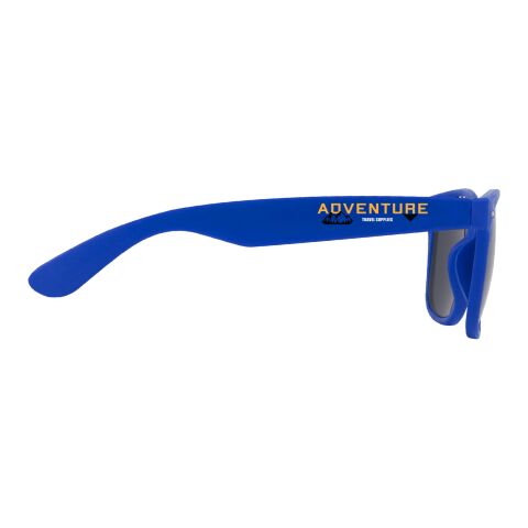 48h Express-Druck Werbeartikel Sun Ray Sonnenbrille aus recyceltem Kunststoff – royalblau – mit Logo bedruckt