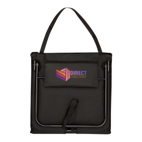 Firmengeschenk Strandliege Serene – schwarz – mit Logo bedruckt 48h Express-Druck für Outdoor-Events