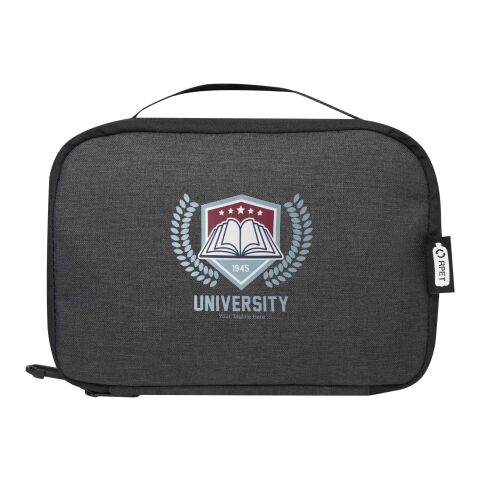 48h Express-Druck Nachhaltiger Werbeartikel Ross GRS RPET Tech Tasche, 1 l – Heather Charcoal – mit Logo bedruckt