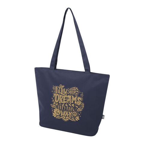 Werbeartikel Panama Tragetasche aus GRS Recyclingmaterial 20 L – navy – Einkaufstasche / Werbetasche mit Logo bedruckt
