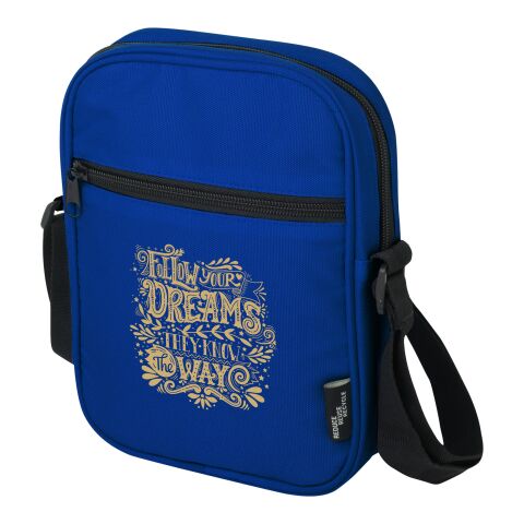 Werbeartikel Byron Umhängetasche – royalblau – mit Logo bedruckt 48h Express-Druck aus nachhaltigem GRS-Recyclingmaterial für Messen & Promotion