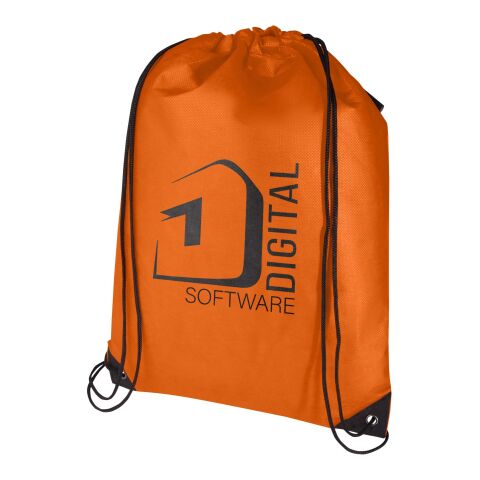 Werbeartikel Evergreen Sportbeutel aus recyceltem GRS Non Woven 5 L | transparent orange | mit Logo bedrucken