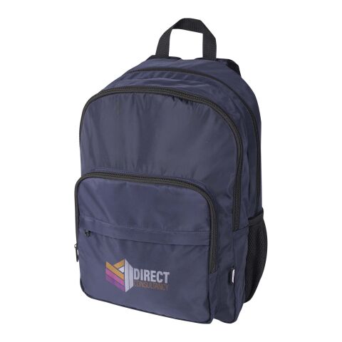 Werbeartikel Trend Plus 15" Laptop-Rucksack aus recyceltem GRS-Material 20 L | navy | mit Logo bedrucken