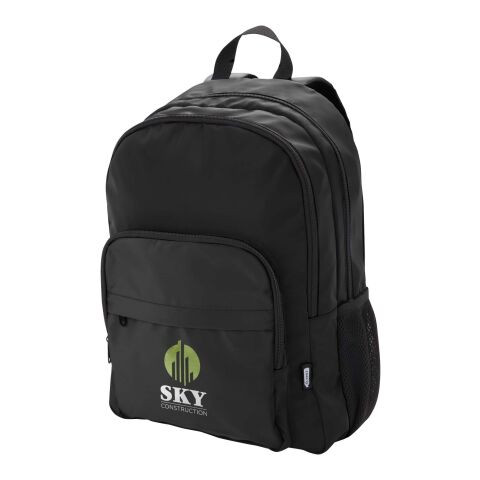 Werbeartikel Trend Plus 15" Laptop-Rucksack aus recyceltem GRS-Material 20 L | schwarz | mit Logo bedrucken