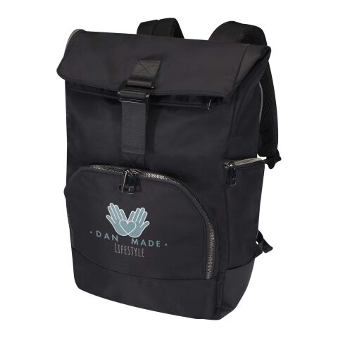Rhine 15&quot; Rolltop-Rucksack aus recyceltem GRS-Material 18 L Standard | schwarz glänzend | ohne Werbeanbringung | Nicht verfügbar | Nicht verfügbar | Nicht verfügbar