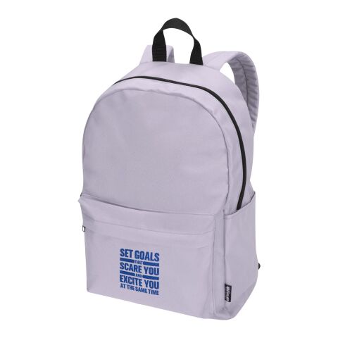 Werbeartikel Byron 14" GRS-recycelter City Laptop Rucksack 14 L – fliederfarben – mit Logo bedruckt