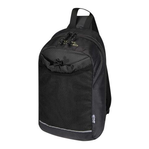 Mitarbeitergeschenk Umhängetasche Nomad – schwarz – individuell bedruckbar 6 Liter GRS-recyceltes Ripstop für Sportevents