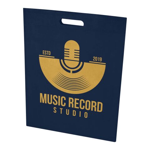 Werbeartikel EcoSeal 5 L GRS-recycelte Nonwoven Tragetasche – navy – mit Logo bedruckt