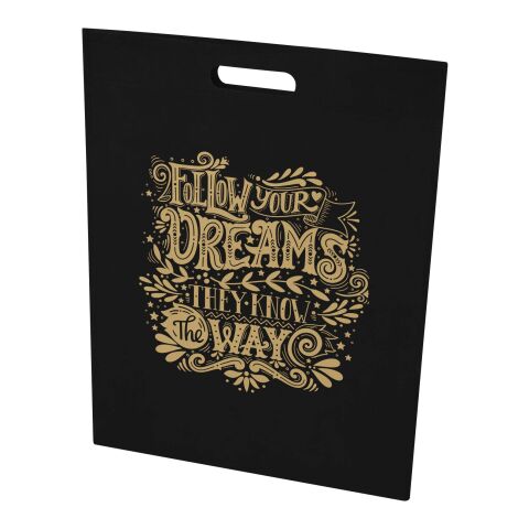 Werbeartikel EcoSeal 5 L GRS-recycelte Nonwoven Tragetasche – schwarz – Einkaufstasche / Werbetasche mit Logo bedruckt