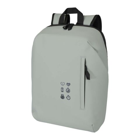 Mitarbeitergeschenk Rucksack Resi Plus – grau – mit 48h Express-Druck 18L nachhaltiger Backpack für das Mitarbeiter-Onboarding