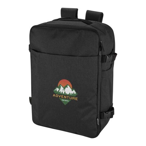 48h Express-Druck Werbeartikel Libra 17" GRS recycelter Kabinenrucksack 25L – Heather Charcoal – mit Logo bedruckt