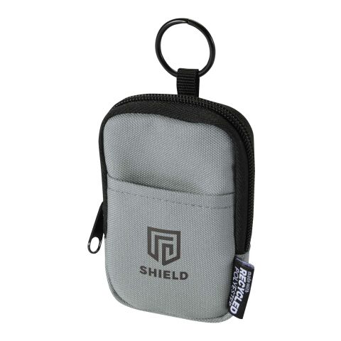 48h Express-Druck Nachhaltiger Werbeartikel Byron Clip & Go GRS recycelte kleine Tasche 0,2L – grau – mit Logo bedruckt