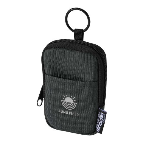 48h Express-Druck Werbeartikel Byron Clip & Go GRS recycelte kleine Tasche 0,2 L – schwarz – mit Logo bedruckt