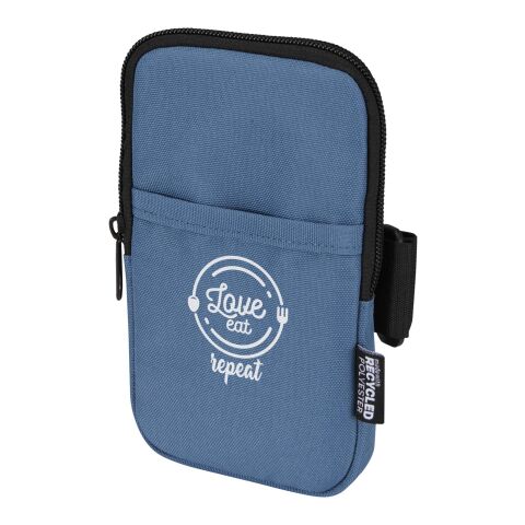 Premium-Werbeartikel Flaschentasche Byron – blau – mit 48h Express-Druck aus nachhaltigem Material, moderner Daypack für Sport & Outdoor