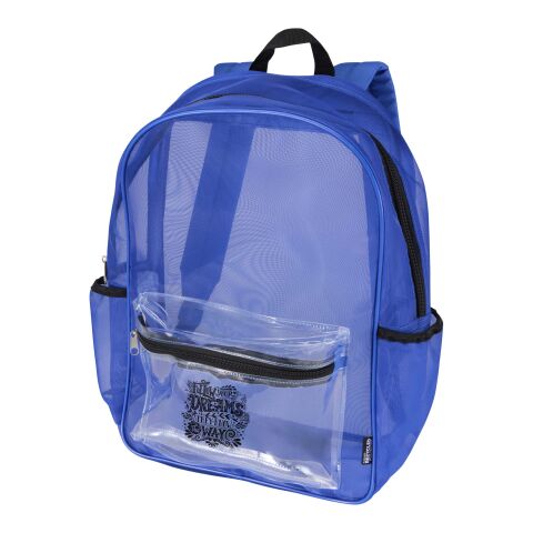48h Express-Druck Werbeartikel Mesh 18 L Rucksack aus GRS Recyclingmaterial – royalblau – mit Logo bedruckt
