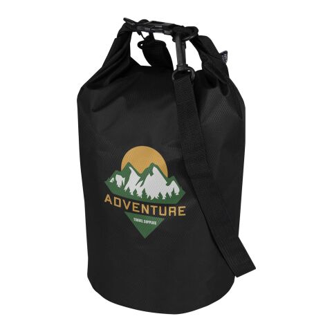 Mitarbeitergeschenk Seesack Camper – schwarz – mit 48h Express-Druck 5 l nachhaltiger Drybag als praktisches Messe-Giveaway für Events