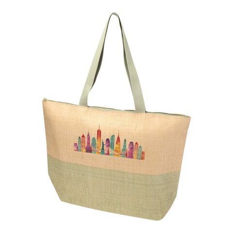 Rhythm große Strohpapier Tragetasche mit Reißverschluss, 21 l