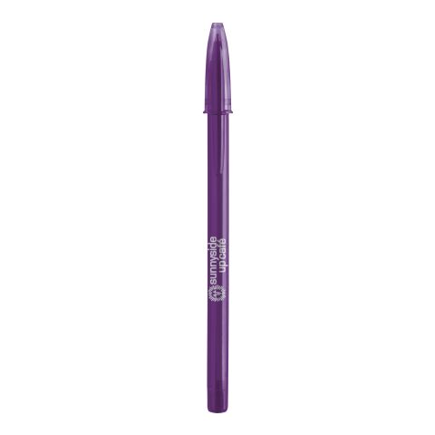 BIC® Style Kugelschreiber violett | blaue Tinte | 1-farbiger Siebdruck | Schaft-Clipverlängerung | 20.00 mm x 55.00 mm