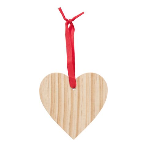 Weihnachtsbaumanhänger &#039;X-MAS Heart&#039; aus Holz Braun | ohne Werbeanbringung | Nicht verfügbar | Nicht verfügbar