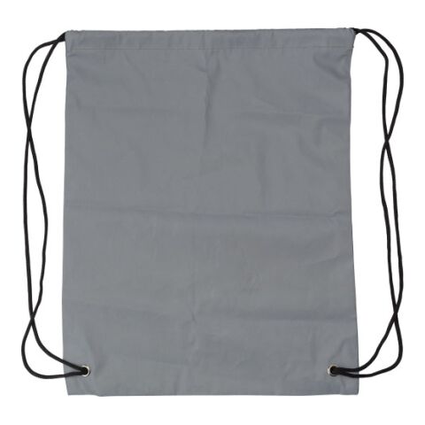 Rucksack aus Synthetik (190D) mit reflektierendem Kordelzug Grau | ohne Werbeanbringung | Nicht verfügbar | Nicht verfügbar