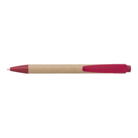 Kugelschreiber aus Karton und Weizenstroh Rot | ohne Werbeanbringung | Nicht verfügbar | Nicht verfügbar