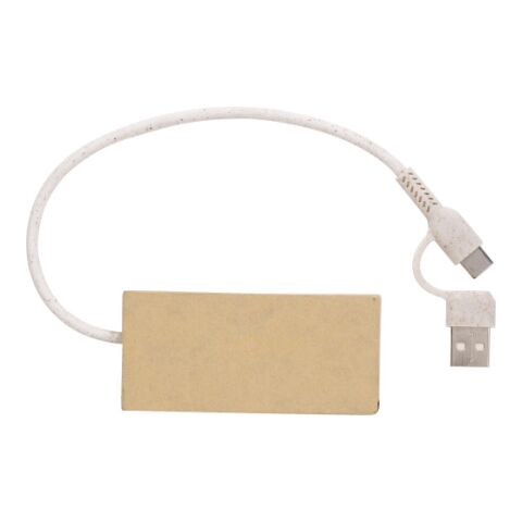 USB-Hub aus Aluminium und recyceltem Papier Paulo Braun | ohne Werbeanbringung | Nicht verfügbar | Nicht verfügbar
