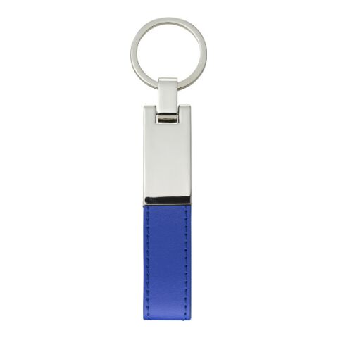 Schlüsselanhänger &#039;Design&#039; mit Stahlplatte und Kunsstofflasche Kobaltblau | ohne Werbeanbringung | Nicht verfügbar | Nicht verfügbar