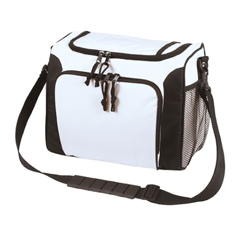 Giveaway Kühltasche Halfar SPORT – weiß – mit Logodruck für das Sommerfest & Firmen-Events, isolierte Cooler Bag mit abnehmbarem Umhängegurt