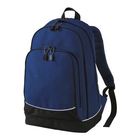 Mitarbeitergeschenk Rucksack Halfar CITY – marineblau – mit Logo bedruckt mit Laptopfach für das Onboarding als komfortabler Backpack