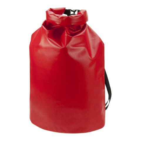 Werbeartikel Seesack Halfar SPLASH 2 – rot – mit Logodruck, wasserdichtes Hauptfach, Wickelverschluss, praktischer Drybag für Festivals & Events