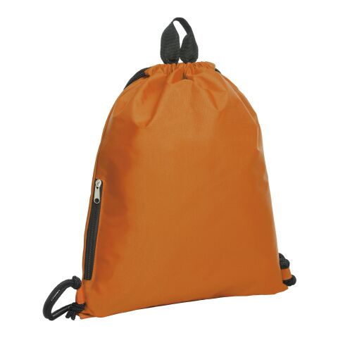 Giveaway Turnbeutel Halfar JOIN – orange – mit Logodruck, geräumiger Rucksack mit Kordelzug & Reißverschlussfach als praktischer Sportbeutel für