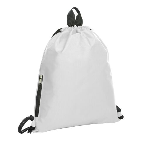 Giveaway Turnbeutel Halfar JOIN – weiß – mit Logodruck, geräumiger Rucksack mit Reißverschluss-Fach als praktischer Sportbeutel für Festivals & Events