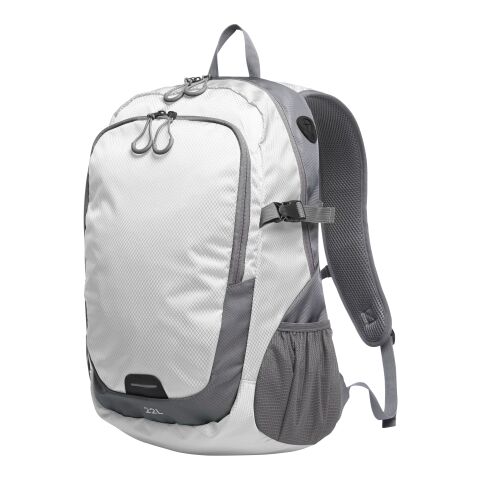Mitarbeitergeschenk Rucksack Halfar STEP L – weiß – mit Logodruck, geräumiges Hauptfach, komfortabler Backpack für das Onboarding