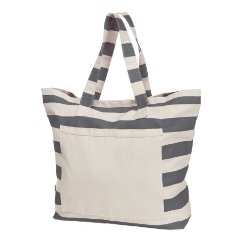 Kundengeschenk Shopper HALFAR® BEACH – anthrazit – mit Logodruck, schwerer Baumwoll-Qualität mit Vortasche, idealer Stoffbeutel