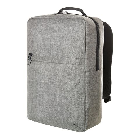 Nachhaltiger Werbeartikel Halfar Notebook-Rucksack EUROPE – hellgrau – mit Logo bedruckt