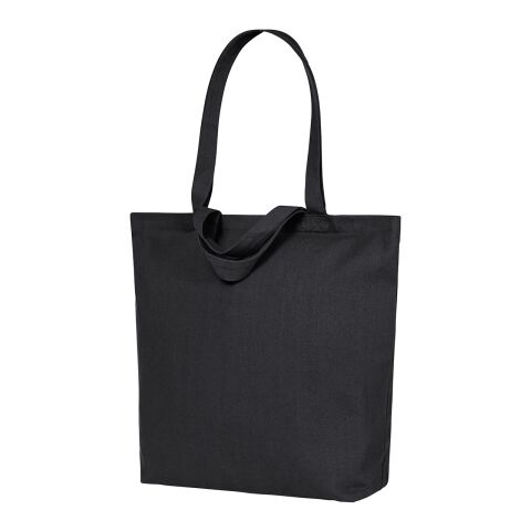 Mitarbeitergeschenk Shopper Halfar ORGANIC – schwarz – mit Logo bedruckt nachhaltige Einkaufstasche aus Bio-Baumwolle für Firmenevents
