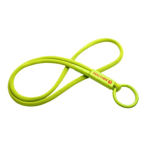 Werbeartikel Tubyard Lanyard mit Band aus recyceltem Kunststoff – limone – mit Logo bedruckt