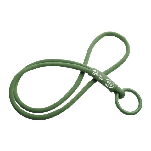 Werbeartikel Tubyard Lanyard mit elastischem Band – olive – mit Logo bedruckt