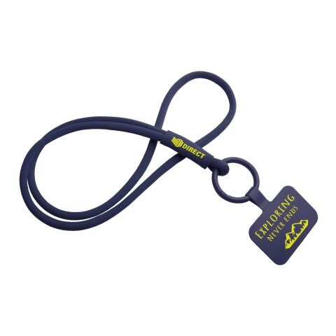 Werbeartikel Tubyard Lanyard mit Telefonhalterung und elastischem Band – moonlight blue – mit Logo bedruckt