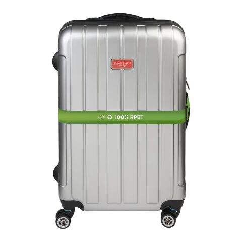 Luuc Gepäckgurt aus recyceltem PET Standard | weiß | 4C-Sublimationsdruck | all over, back | 40 mm x 1700 mm