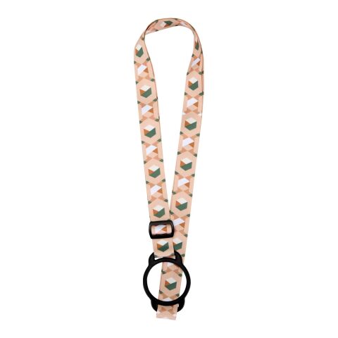 Lior RPET Sublimation Lanyard mit Silikonband weiss
