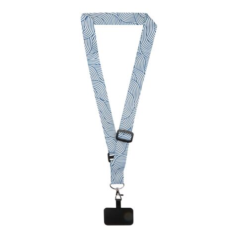 Lyra Verstellbares Lanyard mit Telefonhalterung und Sublimationsdruck weiss | ohne Werbeanbringung | Nicht verfügbar | Nicht verfügbar