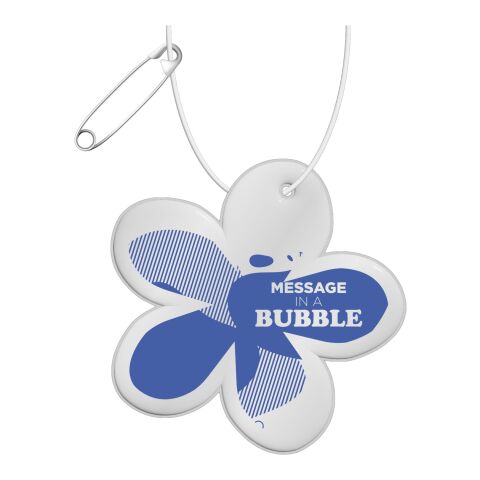 RFX™ reflektierender TPU-Aufhänger Blume weiss | ohne Werbeanbringung | Nicht verfügbar | Nicht verfügbar