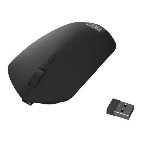 SCX.design O20 kabellose Maus mit Leuchtlogo schwarz-weiß | ohne Werbeanbringung | Nicht verfügbar | Nicht verfügbar